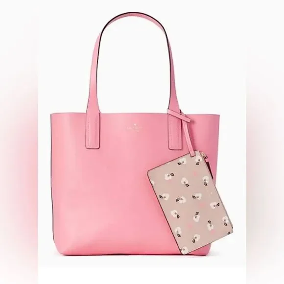 Reversible Kate Spade New York Floral Ditsy Tote With Matching Zipper Pouch NWOT - Picture 6 of 16